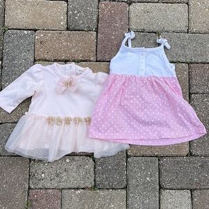 Infant Girl Bundle Dress Lot (2) Carter’s Little Me Size 6 month